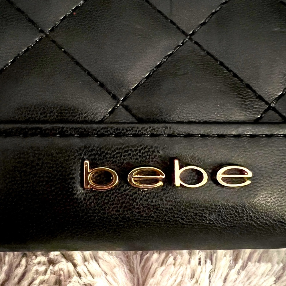 bebe black wallet.
